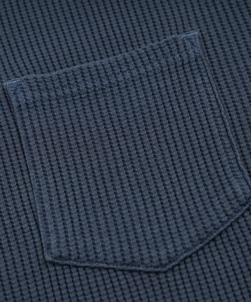 FRIZMWORKS Pigment Dyeing Waffle Pocket Tee _ Blue