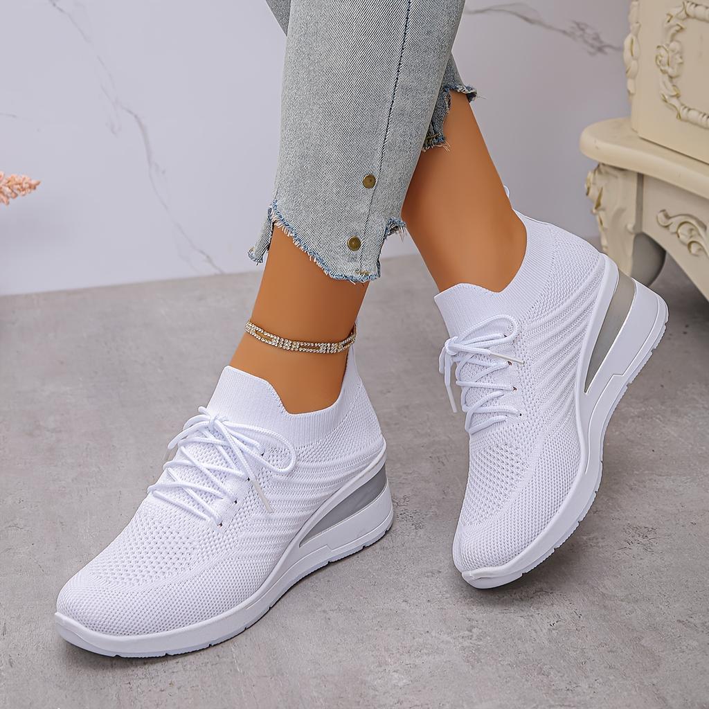 Women'S Minimalist Lace-Up Sneakers - Low-Top Sneakers In Pastel Formal - All-Season Versatile Shoes for Women, Ladies Sneakers Sleek Design