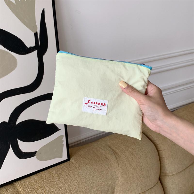 

Fashion Colorful Makeup Bag Letter Handbag Coin Purse With Lightweight Material Yellow