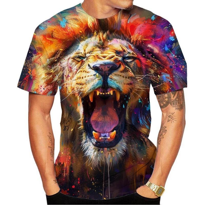 Cool Dragon Pattern T Shirts For Men Ancient Animal 3D Printed T-Shirt Summer Casual Fashion O-Neck Tops Short Sleeve Tees