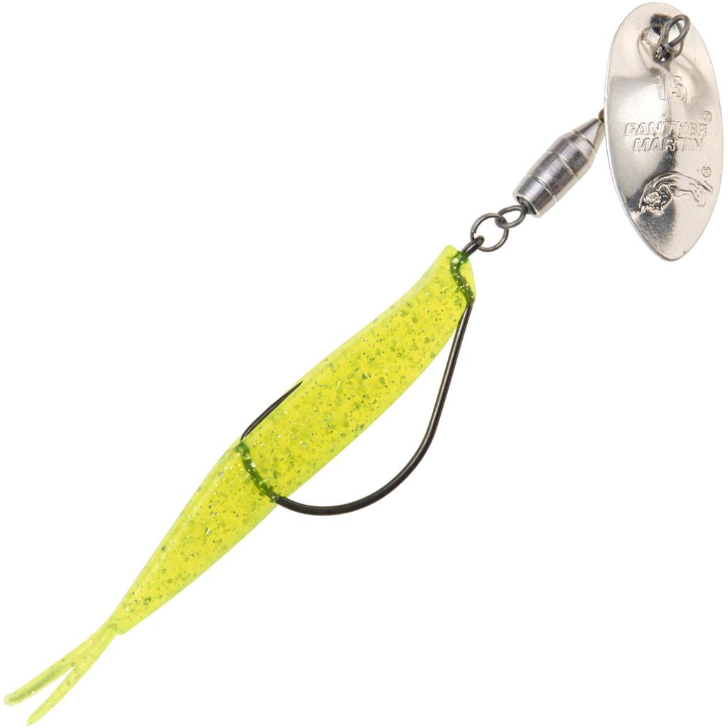 Panther Martin PMWRS _ 15WR _ CSF Weed Runner Spinner Fishing Lure, Chartreuse Silver Flake