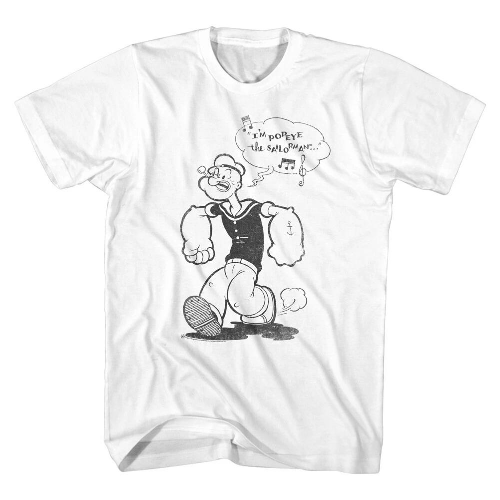 Popeye The Sailor Man Classic Cartoon Popeye Singing Sailor Man Men s T Shirt S