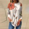 Women's Loose Round Neck Floral Print Long Sleeve T-Shirt Top 3d T-Shirts Women’s