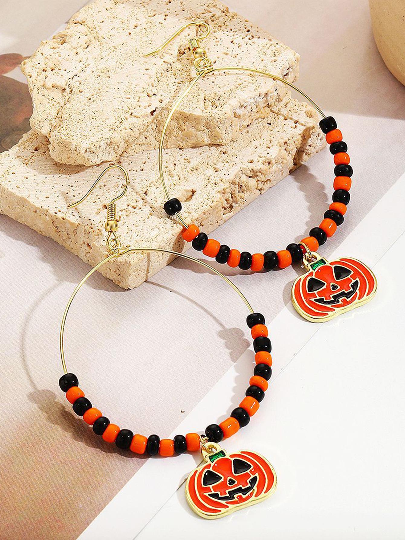 

Набор серег на Хэллоуин, лидер продаж: Дизайны тыквы, летучей мыши, черепа