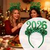 Party Headwear 2026 Tiara Glitter Headpieces Happy New Year Tinsel Party Decorations For Women Costume Birthday Events Home