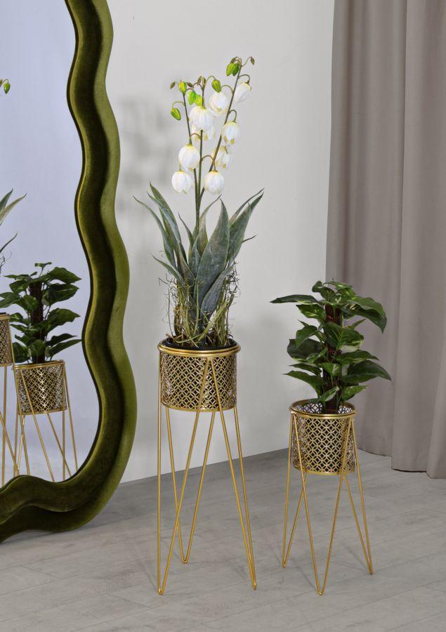 Vasenhalter Nat Set 2 Stück  Cm 21X20X46-18X18X32