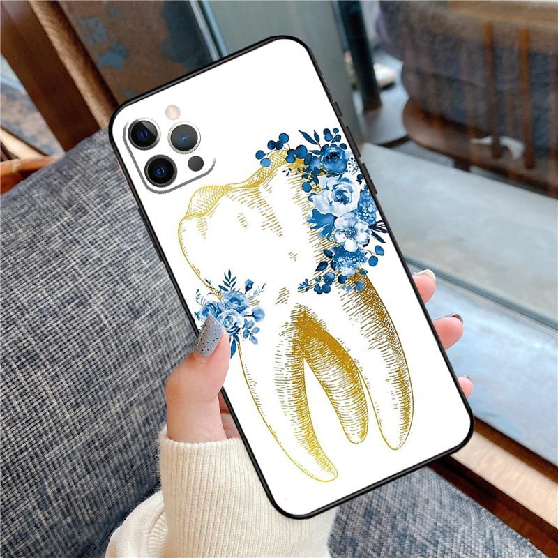 Human Tooth Anatomy Phone Case For iPhone 16 15 14 12 11 13 Pro Max 12 13 Mini XR 15 16 Plus 16e Cover Shell
