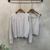 C S In The Room Tobu baSiC Long Sleeve Knit Cardigan Strap CamiSole Set 5 Color