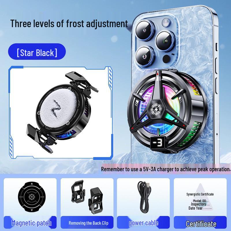 TH16 Magnetischer Handy-Kühler: Eis-Kühlradiator-Rückseitenclip für Gaming & E-Sports.