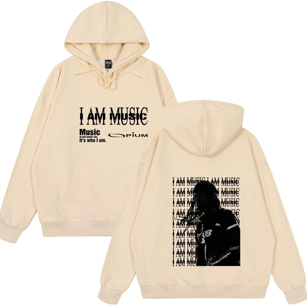 Rapper Playboi Carti I AM MUSIC LOGO Print Hoodies Opium Ken Carson Narcissist Tops Men Women Clothing Hip Hop Oversized Wears
