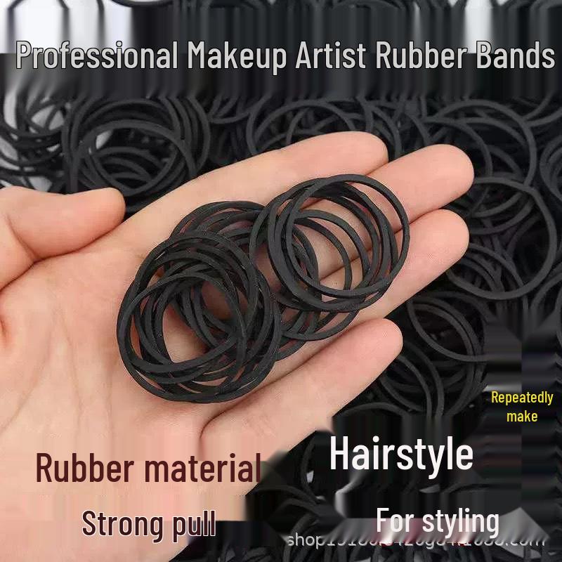 Barbershop High Elasticity Perm Rubber Bands with Leather Cover - 500G