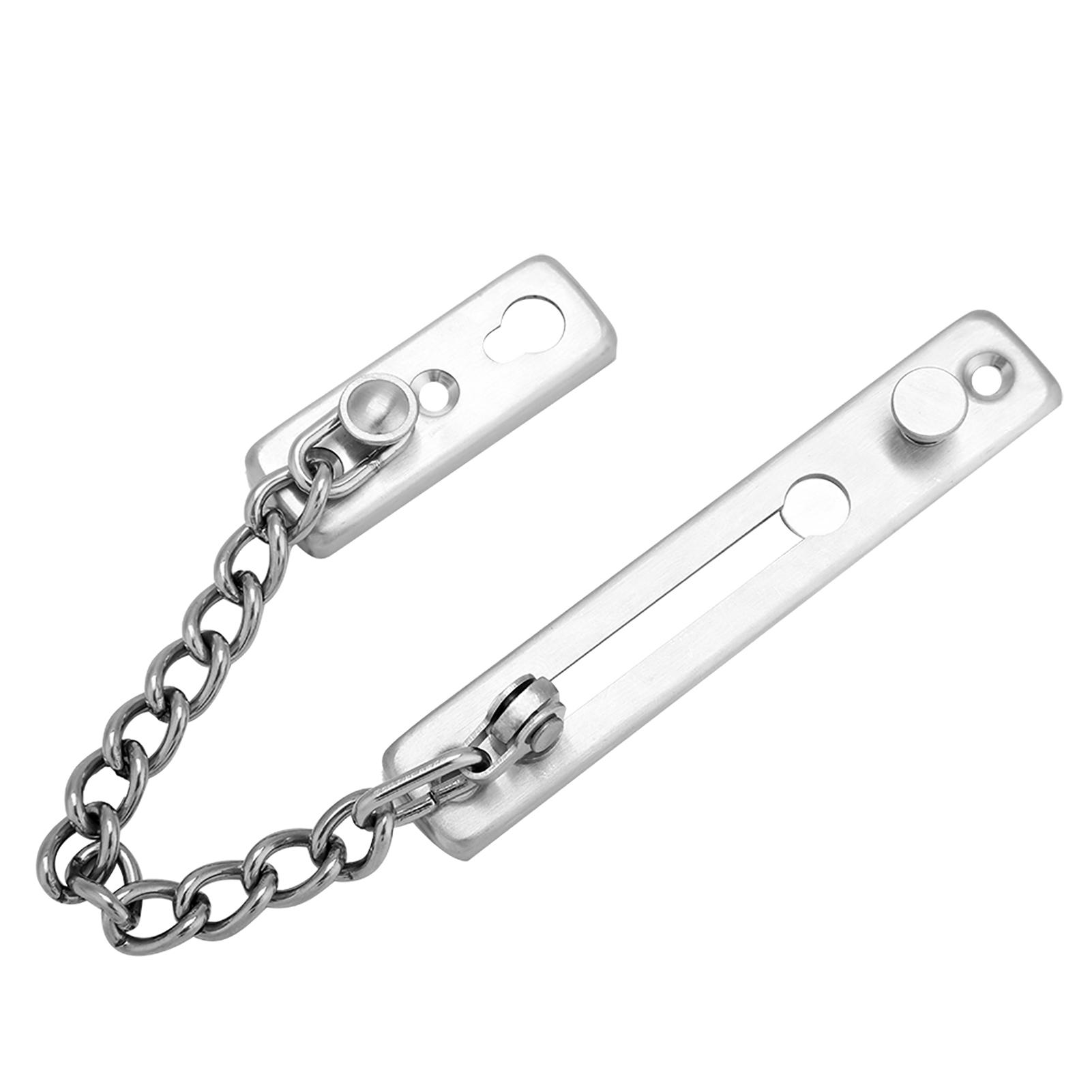 

Stainless Steel Durable Anti theft Chain Lock Security Guard Inside Door Home Hotel(2#)