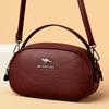 Fashionable Round Small Bag for Women New Shoulder Bag Solid Color Casual Large Capacity Mobile Phone Bag for Women