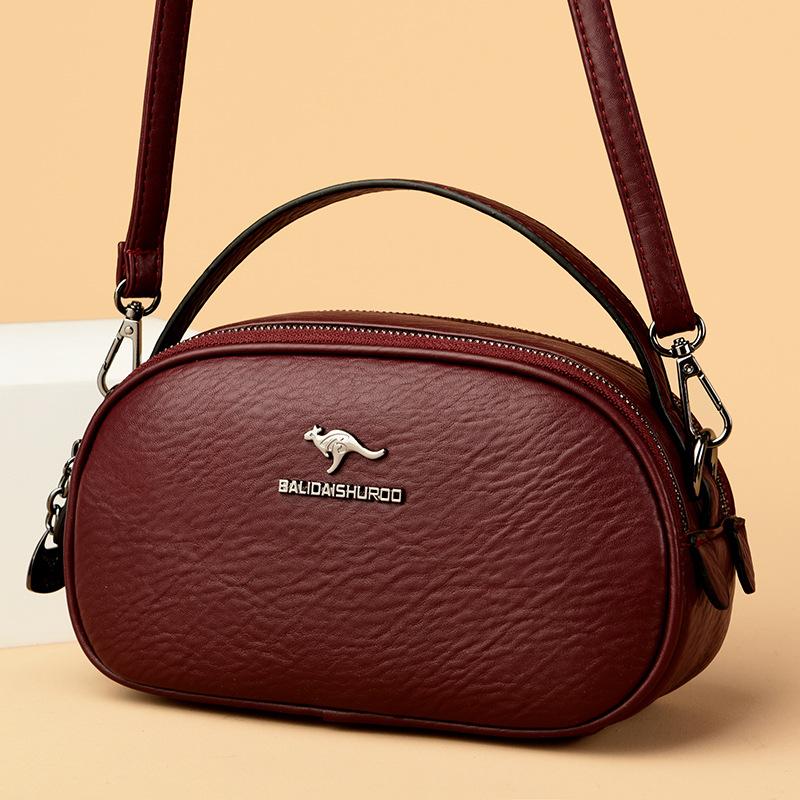 Fashionable Round Small Bag for Women New Shoulder Bag Solid Color Casual Large Capacity Mobile Phone Bag for Women