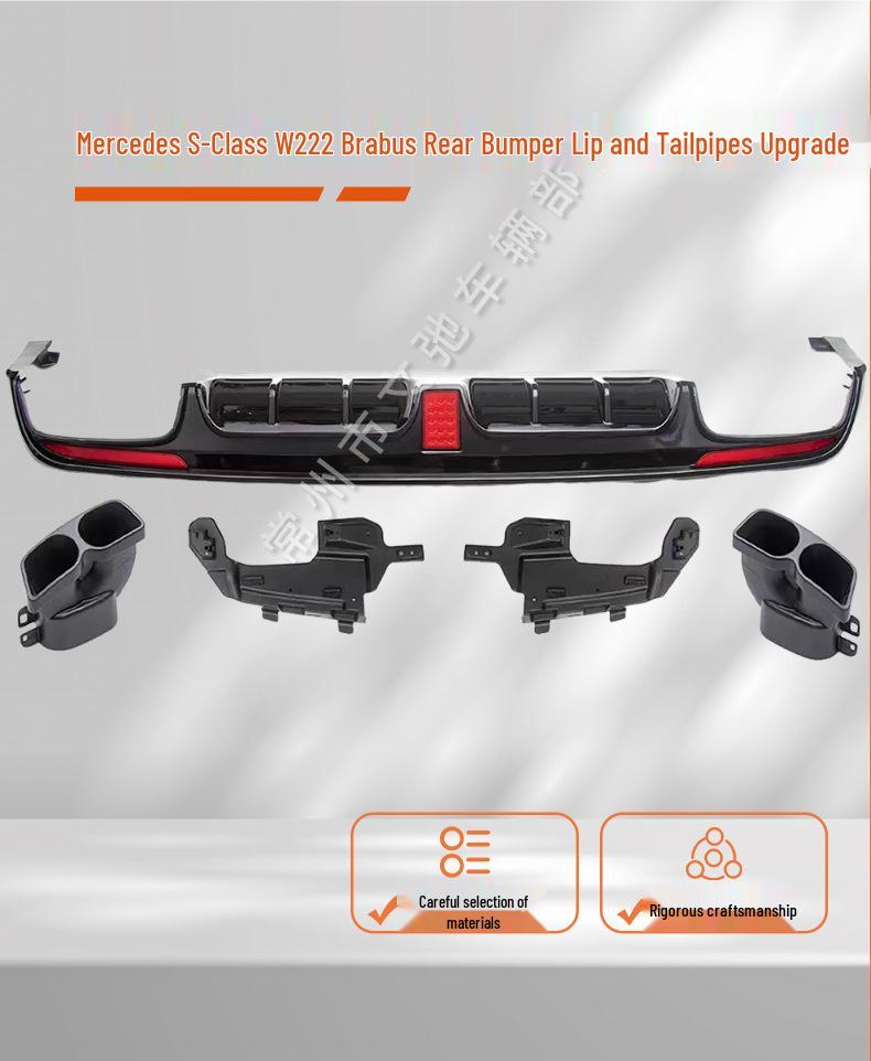 Brabus Rear Diffuser & Tailpipe Kit for 2014-2017 Mercedes-Benz S-Class W222