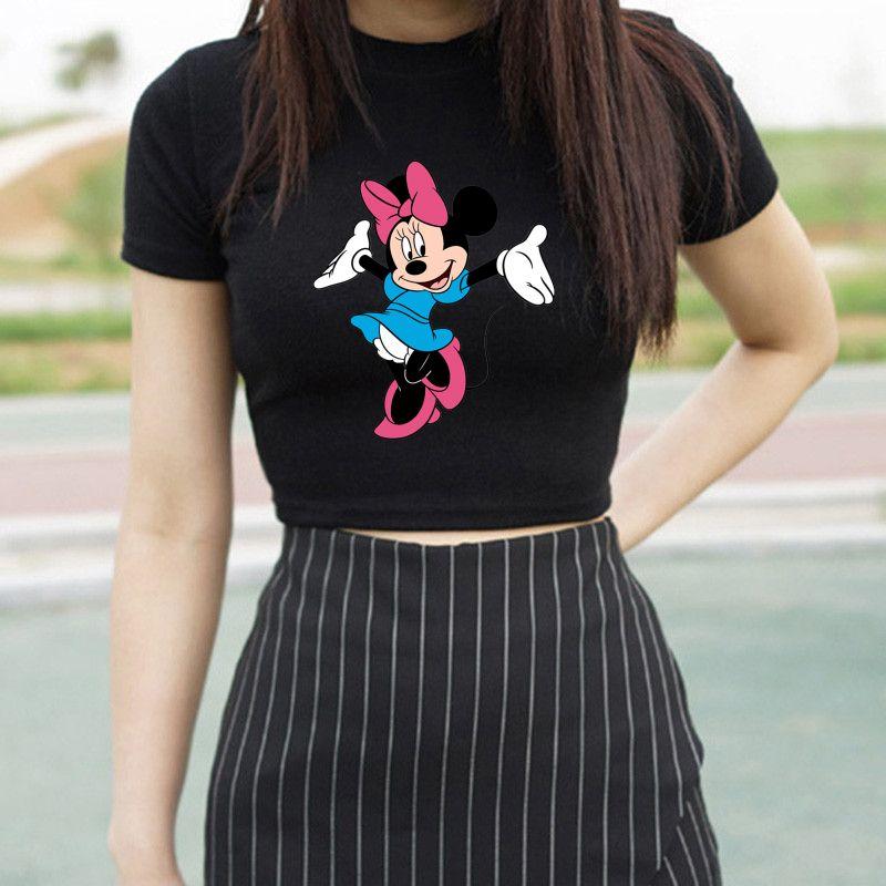Minnie Mouse Camiseta Mujer Camisa Moda Mujeres Camisetas Harjauku Crop  Tops Camiseta Femenina de Manga Corta Camisas Crop Top comprar a buen  precio — entrega gratuita, reseñas reales con fotos — Joom