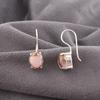 Pink Opal Turquoise Earrings, Handmade Gemstone Earrings, 925 Solid Sterling Silver Earrings Antique Jewelry, For Engagement Gift