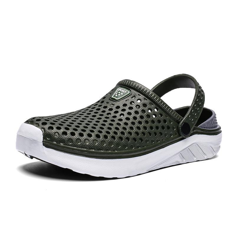 

Cave shoes summer light breathable cool slippers couple vacation casual beach shoes 40 зелений