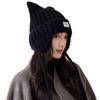 Polyester Cat Ear Knitted Hat 56cm To 58cm Head Circumference Warm Trapper Hat  Casual Use