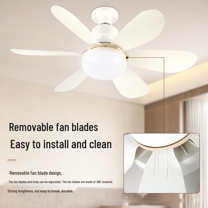 Ferngesteuerte LED-Blumen-Ventilatorleuchte mit E27-Sockel und stufenloser Dimmung für Zuhause