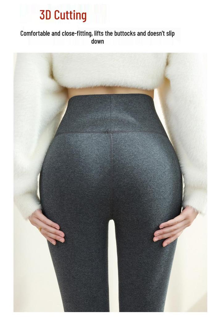 MXL005 Women's Lambswool Fleece-Lined High-Waisted Winter Leggings - Extra Thick & Warm