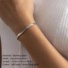 eManco Women's Stainless Steel Snake Chain Bracelet - Thin, Versatile, Flat Style, Perfect for Couples