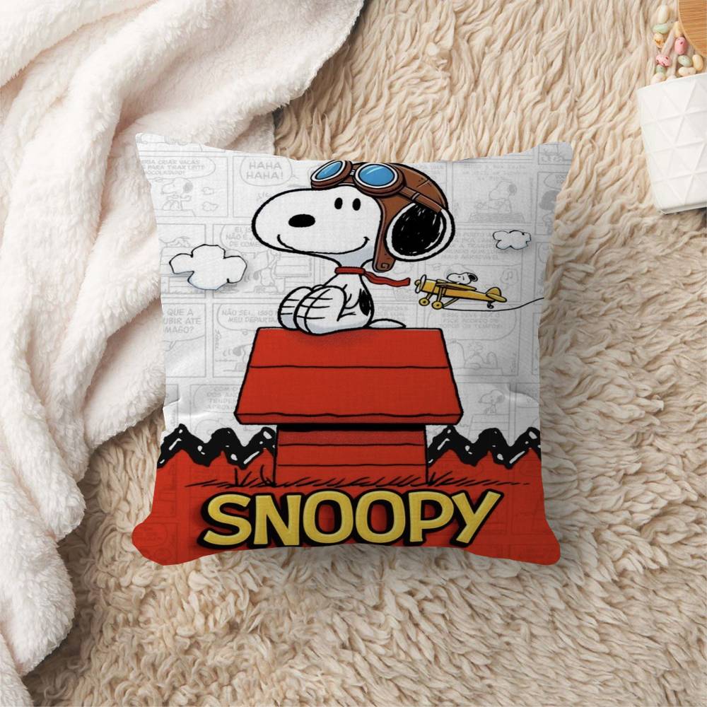 The S-Snoopy Show Cushion Cover Inches Farmhouse Decor Home Throw Pillow Covers For Couch Decorations