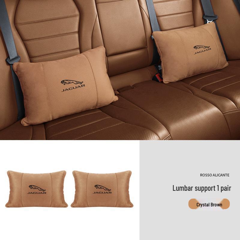 Atmungsaktive Nackenstützen-Kopfstützen aus Wildleder für Jaguar XEL/XFL/F-PACE Autositze