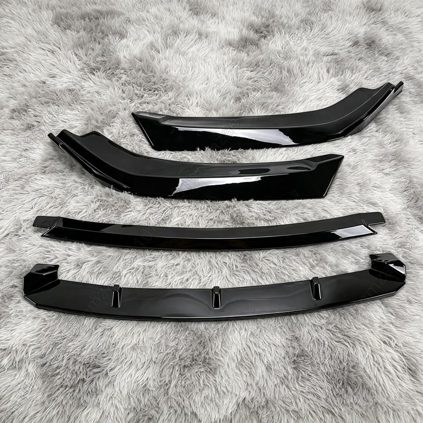 4PCS Front Bumper Lip Spoiler Splitter Chin For SEAT Cupra Leon VZ TSI Sportstourer 2024 2025 Gloss Black Body Kits