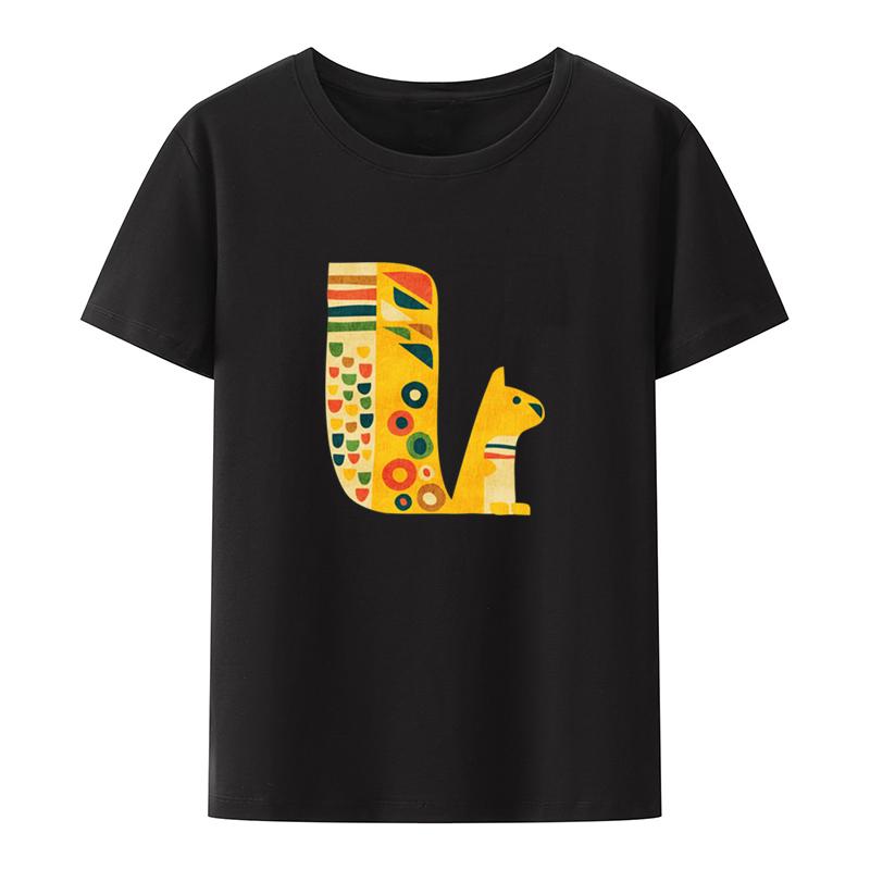 Midcentury Squirrel Graphic Tshirts Funny Print Tee Printed Tshirt Top Camisa Tshirt Hipster Novelty Camisetas Humor Tees