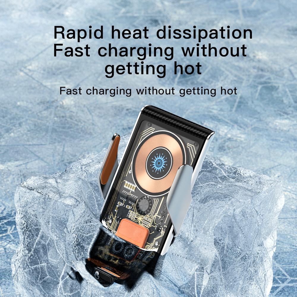 Magnetisk trådløs billader 15w hurtigladingsholder for Iphone14pro 14 13 12 Automatisk klemme luftventilfeste for Huawei Mate50pro