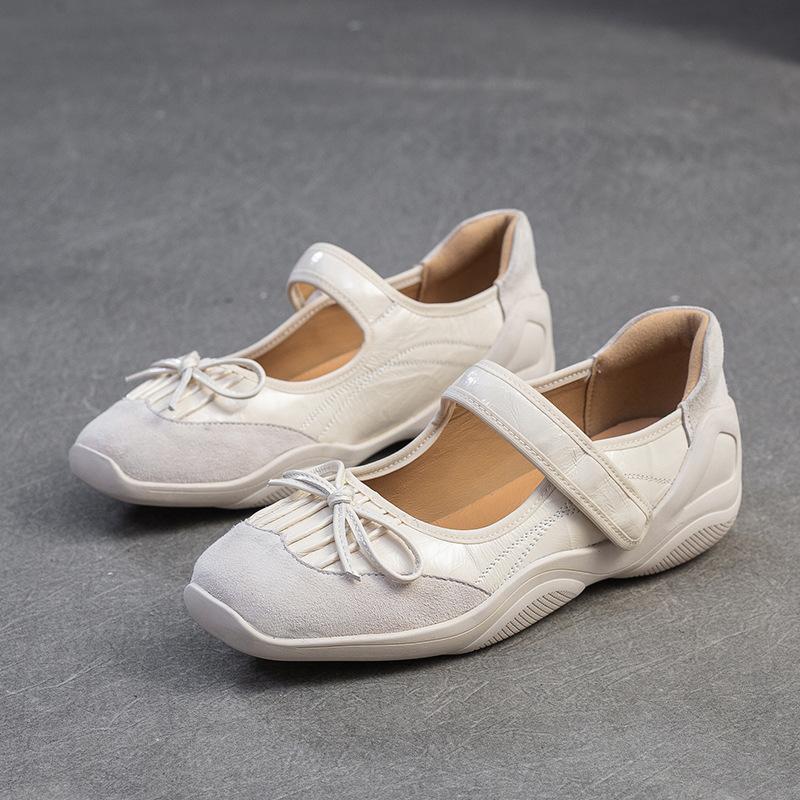 GKTINOO 2025 Spring Summer New Casual Genuine Leather Flats Soft Sole Versatile Mary Jane Sweet Women's Shoes