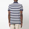 Polo Ralph Lauren SS23 Striped Logo Embroidered Short Sleeve Polo Shirt Men Polo Shirts Blue White 710898606-001