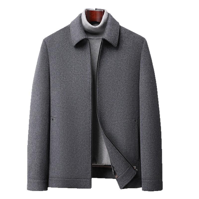 Men's Winter Wool Coat with Detachable Down Liner