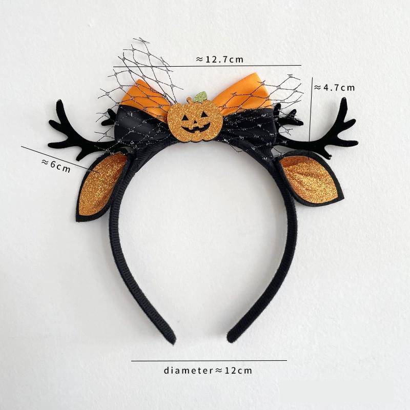 Halloween Cat Ears Pumpkin Spider Headband Hair Clip Cosplay Performance Party