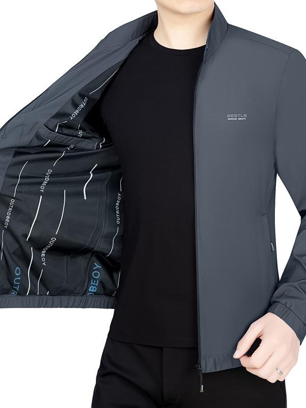 Spring 2026 Men's Stand-Up Collar Jacket: Versatile Business Casual Outerwear
