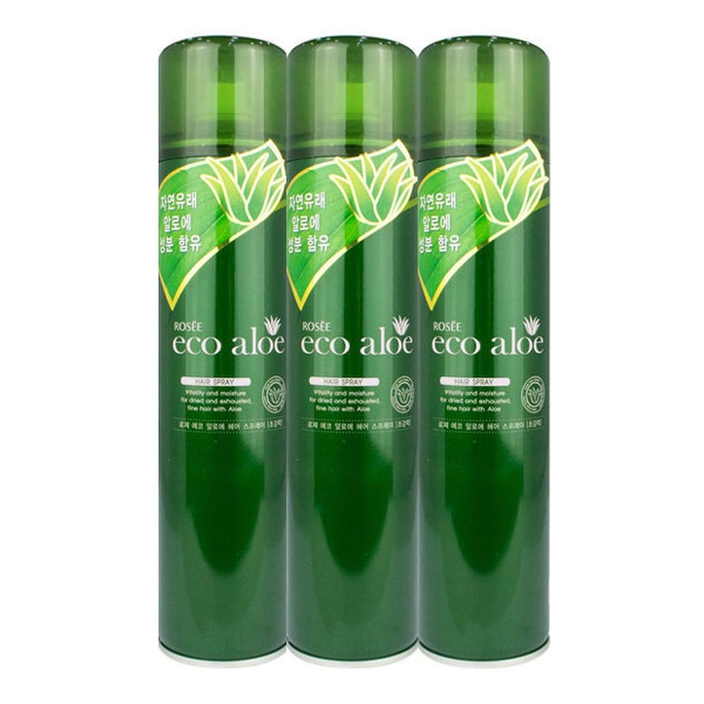 Rose Eco Aloe Hair Spray (Super Strong) 300mlX3