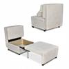 Fold-out Armchair for Sleeping KIMO Bedding Container Family Furniture Hunter Beige