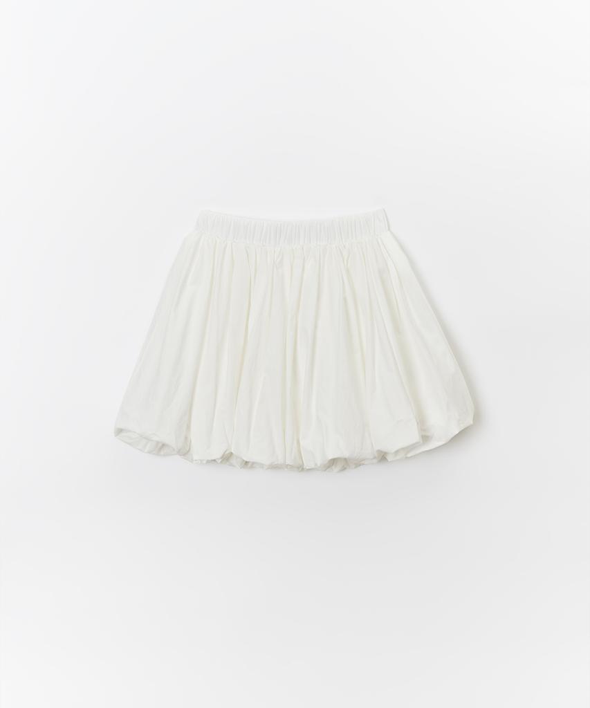 J By Lara Banding Detail Balloon Mini Skirt_White