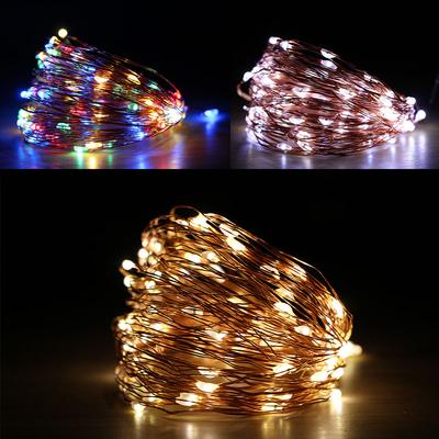 20M 200LED Lampki Choinkowe USB Lampki Świąteczne na Druciku Miedzianym Girlanda Zewnętrzna Wodoodporne Lampki Bajkowe do Domu Wesela