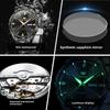 JINSHIDUN Fully Automatic Mechanical Watch with Double Calendar, Waterproof and Luminous for Men