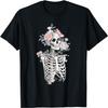 Blumen Skelett Blumen Goth Dark Ästhetik Gruselig T-Shirt