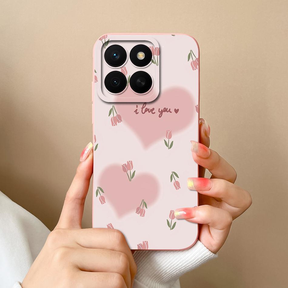 For Honor X8C 4G Case Fashion Design Soft Liquid Silicone Camera Protection Back Cover For HonorX8C X8 C Anti Drop Phone Cases