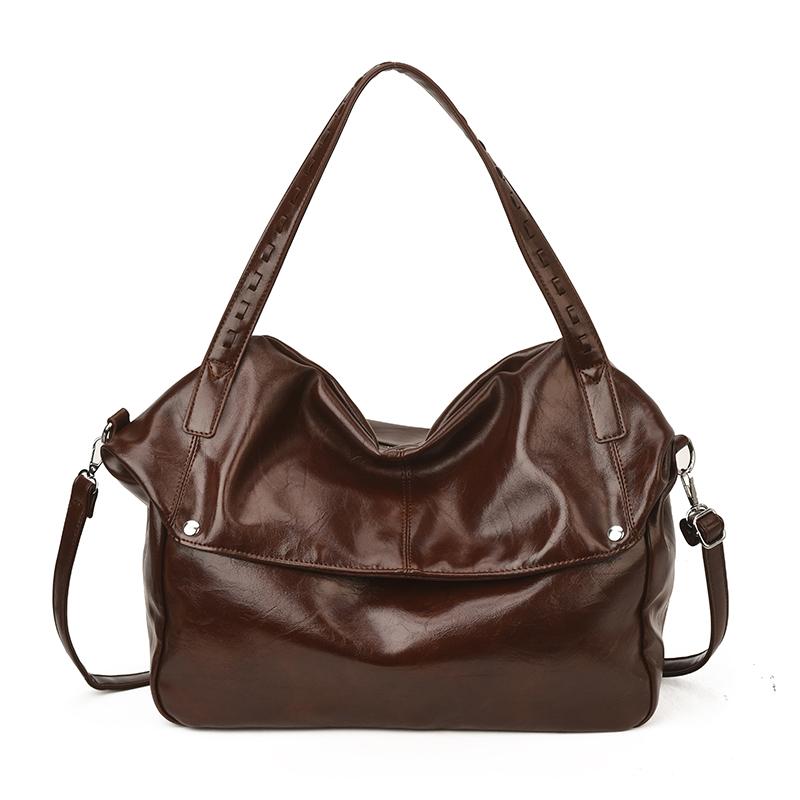 Glossy Faux Leather Hobo Bag Women Fashion Shoulder Bag With Adjustable Strap Soft Texture Handbag Everyday Use красный 2150₽