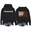 Ladies Fashion Casual Long Sleeve Printed Round Neck Hoodie Pullover Top