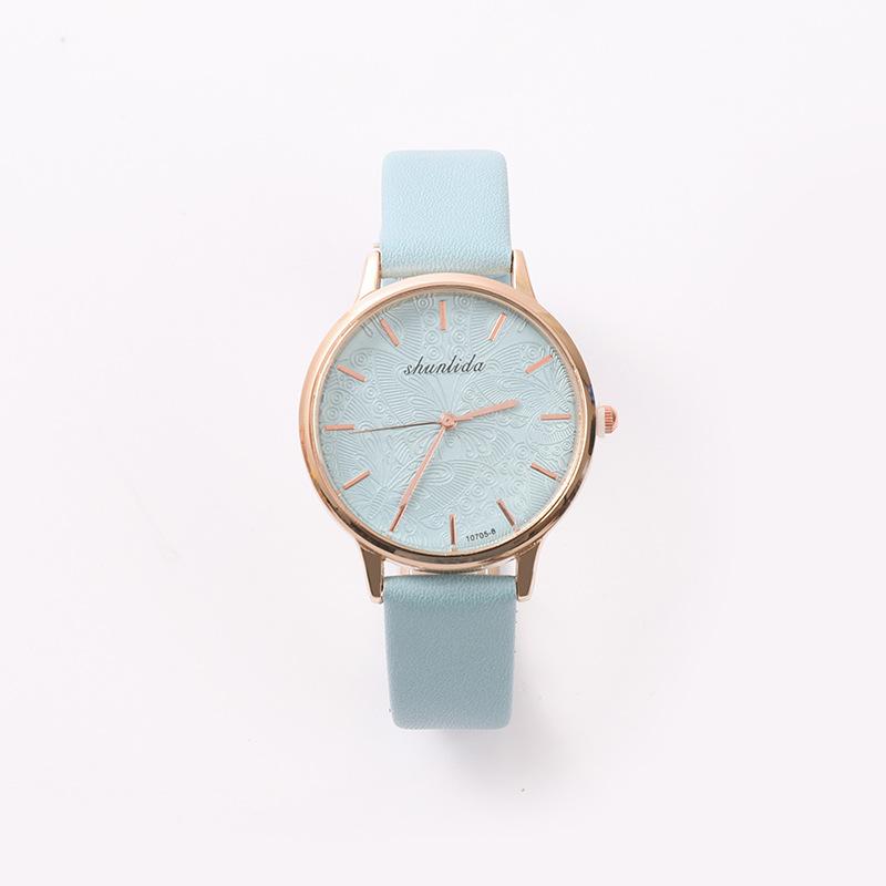 Women's Leather Strap Watch 2022 Minimalist Quartz Wristwatch Elegant Fashion Student Watch