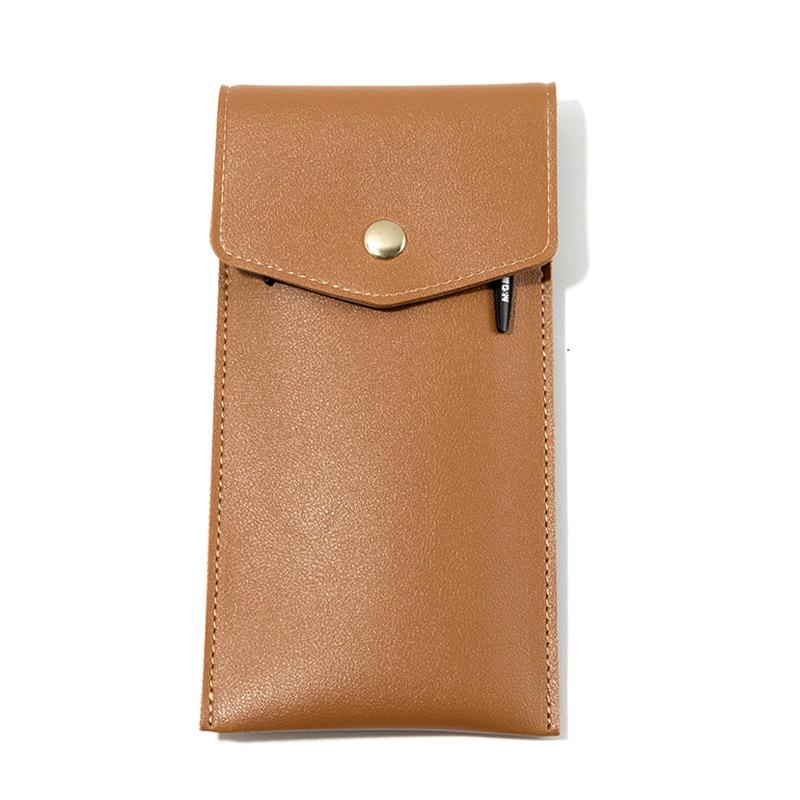 Large Capacity PU Leather Ballpoint Pen & Glasses Storage Bag
