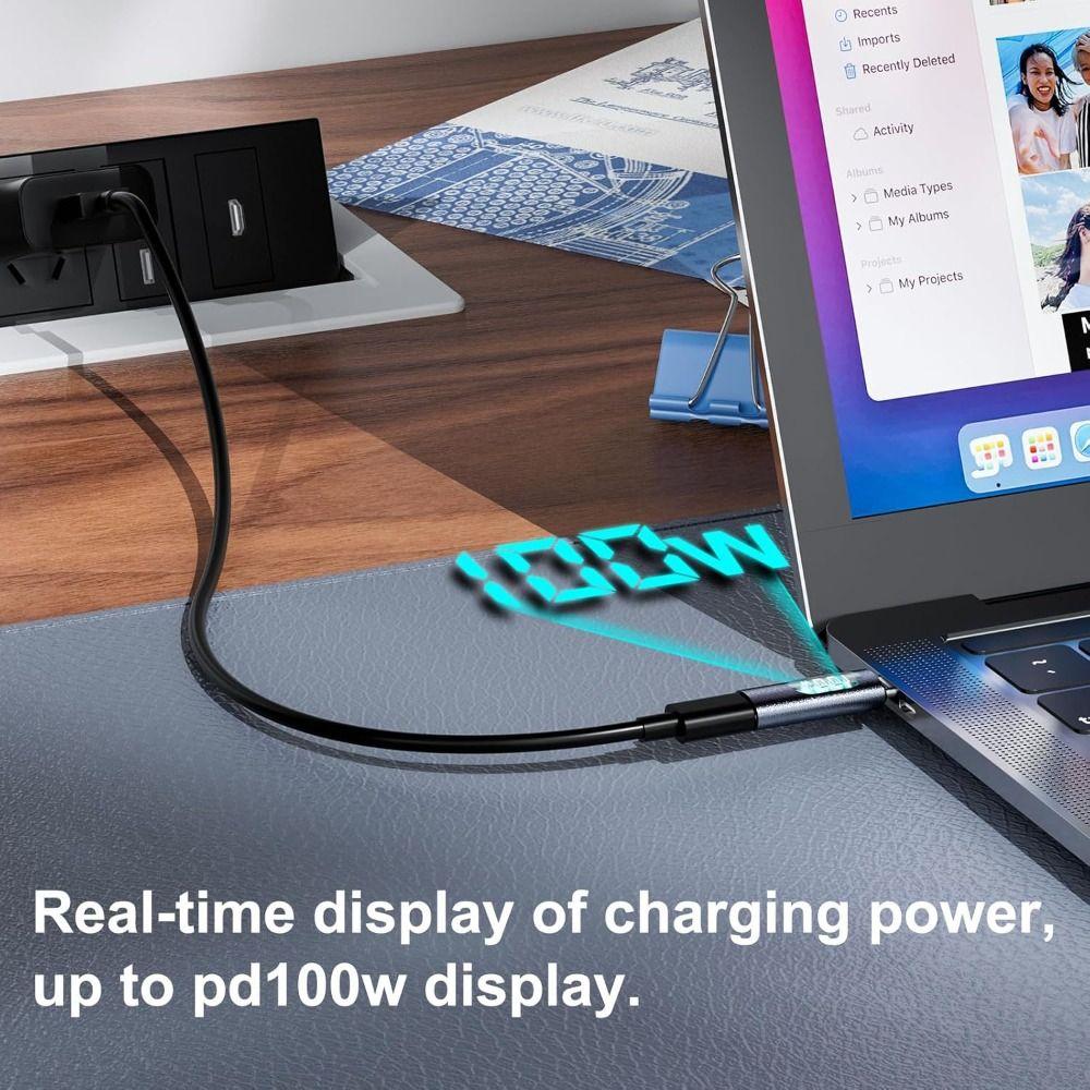 480Mbps Type-C Power Meter Digital Display OTG Converter Professional Cable Extender Laptop