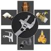 Adjustable Aluminum Alloy Wrench with Short Handle 6 To 68mm Wide Opening Jaws Spanner Nut Tool for Bathroom Washbasin