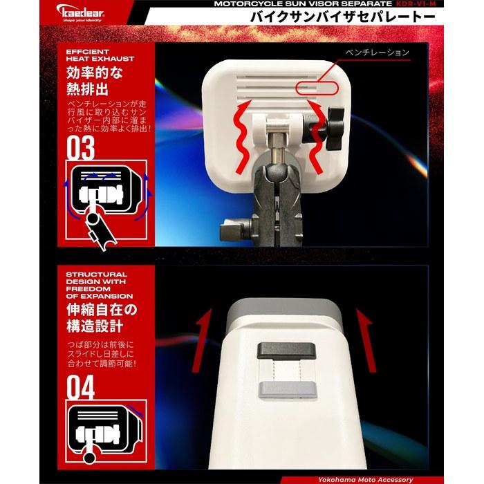 Kaedear Bike Phone Holder Sun Visor Shade Universal KDR-V1-M-W (25.4mm/White) 25.4 mm